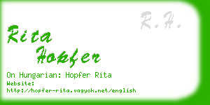 rita hopfer business card